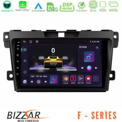 Bizzar F Series 8Core Android14 4+64GB Mazda CX-7 2007-2011 Navigation Multimedia Tablet 9" Με Carplay & Android Auto