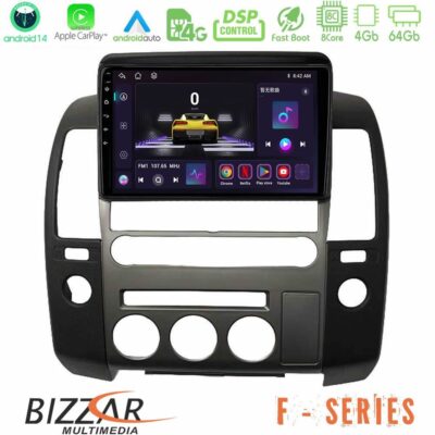Bizzar F Series 8Core Android14 4+64GB Nissan Navara D40 2006-2012 (με εργ.οθόνη) Navigation Multimedia Tablet 9" Με Carplay & Android Auto
