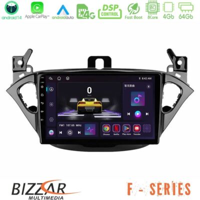 Bizzar F Series 8Core Android14 4+64GB Opel Corsa E/Adam Navigation Multimedia Tablet 9" Με Carplay & Android Auto