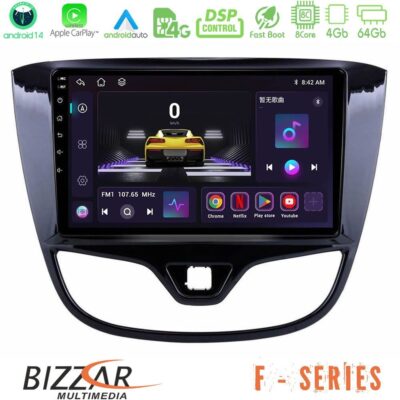 Bizzar F Series 8Core Android14 4+64GB Opel Karl 2017-2019 Navigation Multimedia Tablet 9" Με Carplay & Android Auto
