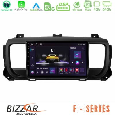 Bizzar F Series 8Core Android14 4+64GB Citroen/Peugeot/Opel/Toyota Navigation Multimedia Tablet 9" Με Carplay & Android Auto