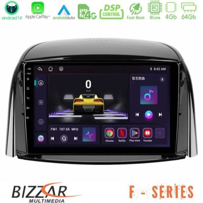 Bizzar F Series 8Core Android14 4+64GB Renault Koleos 2007-2015 Navigation Multimedia Tablet 9" Με Carplay & Android Auto