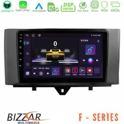 Bizzar F Series 8Core Android14 4+64GB Smart 451 Facelift Navigation Multimedia Tablet 9" Με Carplay & Android Auto