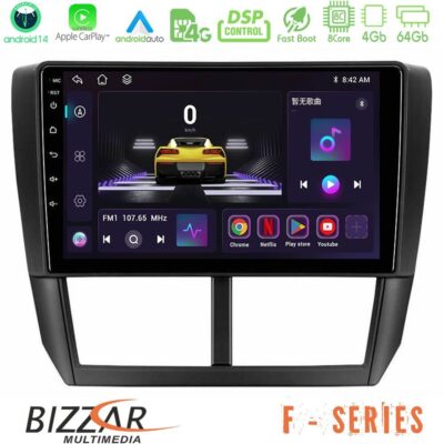 Bizzar F Series 8Core Android14 4+64GB Subaru Forester Navigation Multimedia Tablet 9" Με Carplay & Android Auto