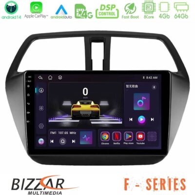 Bizzar F Series 8Core Android14 4+64GB Suzuki SX4 S-Cross Navigation Multimedia Tablet 9" Με Carplay & Android Auto