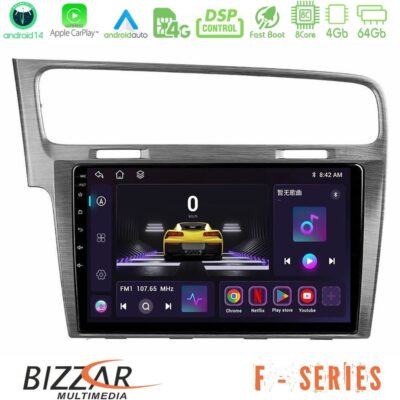 Bizzar F Series 8Core Android14 4+64GB VW GOLF 7 Navigation Multimedia Tablet 10" Με Carplay & Android Auto