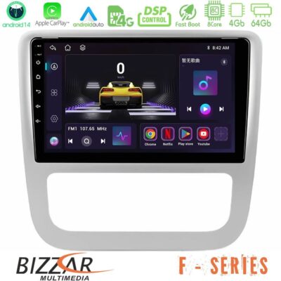 Bizzar F Series 8Core Android14 4+64GB VW Scirocco 2008-2014 Navigation Multimedia Tablet 9" Με Carplay & Android Auto