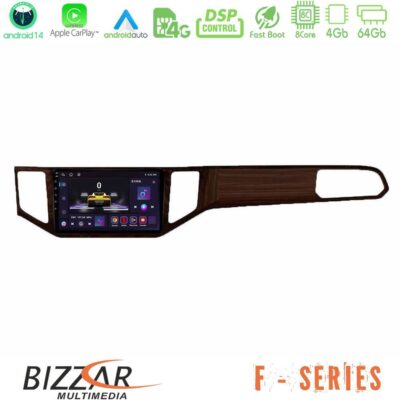Bizzar F Series 8Core Android14 4+64GB VW Sportsvan 2014-2020 Navigation Multimedia Tablet 9" (Ξύλινη απόχρωση) Με Carplay & Android Auto