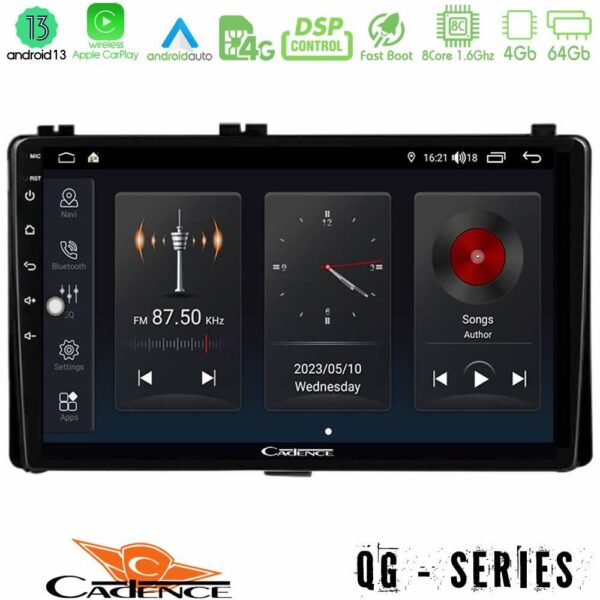 Cadence QG Series 8Core Android13 4+64GB Toyota Corolla/Auris 2017-2019 Navigation Multimedia Tablet 9" - Image 2