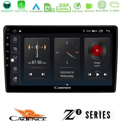 Cadence Z2 Series 8Core Android14 4+64GB Alfa Romeo Giulietta 2014-2021 Navigation Multimedia Tablet 10" Με Carplay & Android Auto Με Carplay & Android Auto