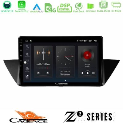 Cadence Z2 Series 8Core Android14 4+64GB BMW Χ1 E84 Navigation Multimedia Tablet 10" Με Carplay & Android Auto