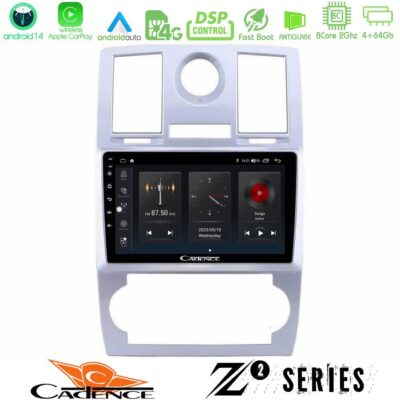 Cadence Z2 Series 8Core Android14 4+64GB Chrysler 300C Navigation Multimedia Tablet 9" Με Carplay & Android Auto