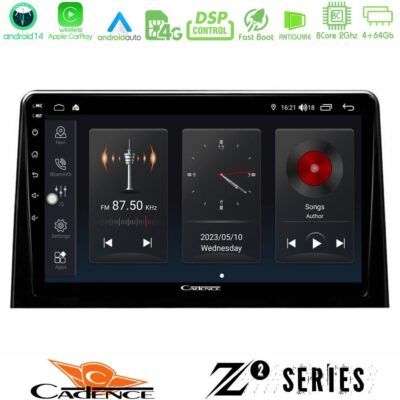 Cadence Z2 Series 8Core Android14 4+64GB Peugeot Partner / Citroën Berlingo 2020-> Navigation Multimedia Tablet 10" Με Carplay & Android Auto