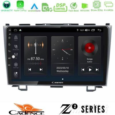 Cadence Z2 Series 8Core Android14 4+64GB Honda CRV Navigation Multimedia Tablet 9" Με Carplay & Android Auto