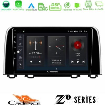 Cadence Z2 Series 8Core Android14 4+64GB Honda CR-V 2019-> Navigation Multimedia Tablet 10" Με Carplay & Android Auto