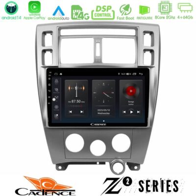 Cadence Z2 Series 8Core Android14 4+64GB Hyundai Tucson Navigation Multimedia Tablet 10" Με Carplay & Android Auto
