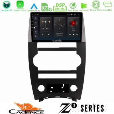 Cadence Z2 Series 8Core Android14 4+64GB Jeep Commander 2007-2008 Navigation Multimedia Tablet 9" Με Carplay & Android Auto