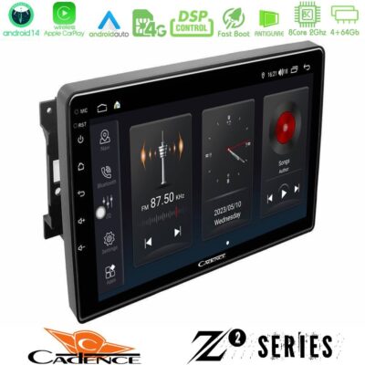 Cadence Z2 Series 8Core Android14 4+64GB Chrysler / Dodge / Jeep Navigation Multimedia Tablet 10" Με Carplay & Android Auto