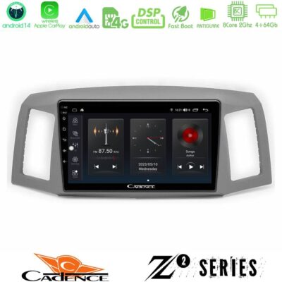 Cadence Z2 Series 8Core Android14 4+64GB Jeep Grand Cherokee 2005-2007 Navigation Multimedia Tablet 10" Με Carplay & Android Auto