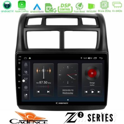 Cadence Z2 Series 8Core Android14 4+64GB Kia Sportage 2008-2011 Navigation Multimedia Tablet 9" Με Carplay & Android Auto