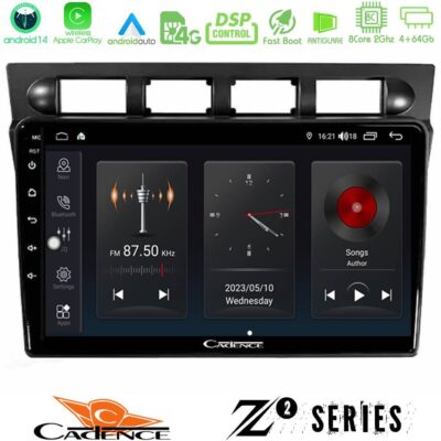 Cadence Z2 Series 8Core Android14 4+64GB Kia Picanto 2004-2007 Navigation Multimedia Tablet 9" Με Carplay & Android Auto Με Carplay & Android Auto
