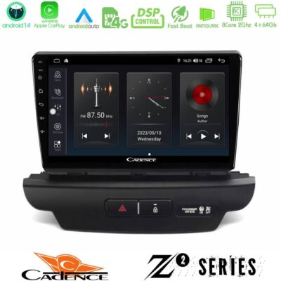 Cadence Z2 Series 8Core Android14 4+64GB Kia Ceed 2018-2023 Navigation Multimedia Tablet 9" Με Carplay & Android Auto (Low Version)