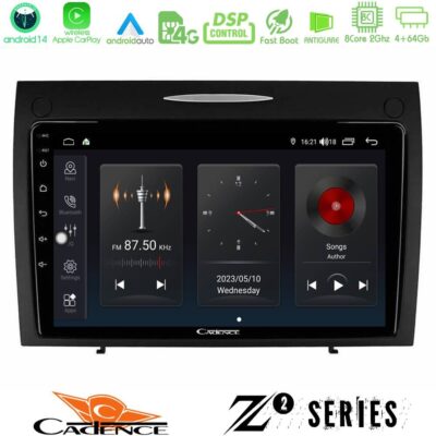 Cadence Z2 Series 8Core Android14 4+64GB Mercedes SLK Class Navigation Multimedia Tablet 9" Με Carplay & Android Auto