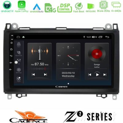 Cadence Z2 Series 8Core Android14 4+64GB Mercedes A/B/Vito/Sprinter Class Navigation Multimedia Tablet 9" Με Carplay & Android Auto