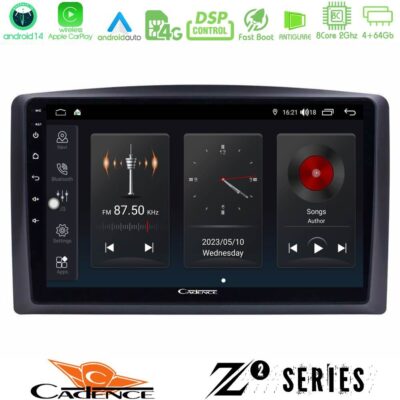 Cadence Z2 Series 8Core Android14 4+64GB Mercedes Vito 2015-2021 Navigation Multimedia Tablet 10" Με Carplay & Android Auto
