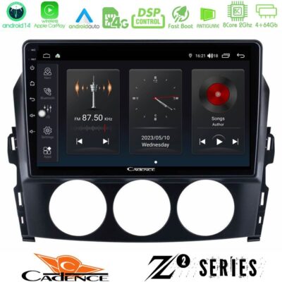 Cadence Z2 Series 8Core Android14 4+64GB Mazda MX-5 2006-2008 Navigation Multimedia Tablet 9" Με Carplay & Android Auto