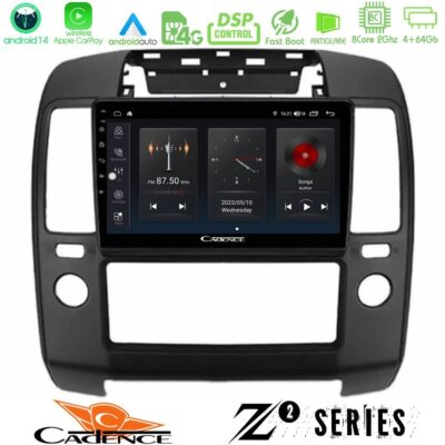 Cadence Z2 Series 8Core Android14 4+64GB Nissan Navara Navigation Multimedia Tablet 9" Με Carplay & Android Auto