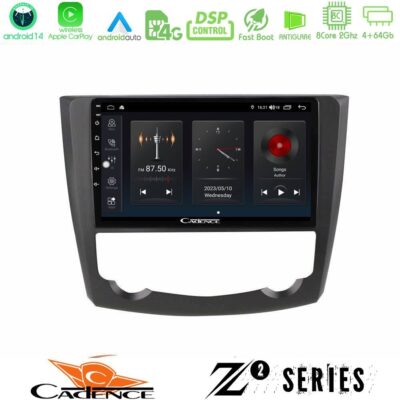 Cadence Z2 Series 8Core Android14 4+64GB Renault Kadjar Navigation Multimedia Tablet 9" Με Carplay & Android Auto