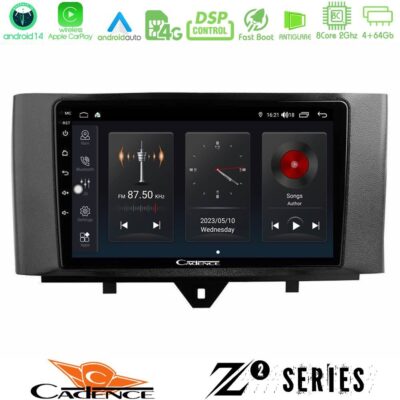 Cadence Z2 Series 8Core Android14 4+64GB Smart 451 Facelift Navigation Multimedia Tablet 9" Με Carplay & Android Auto
