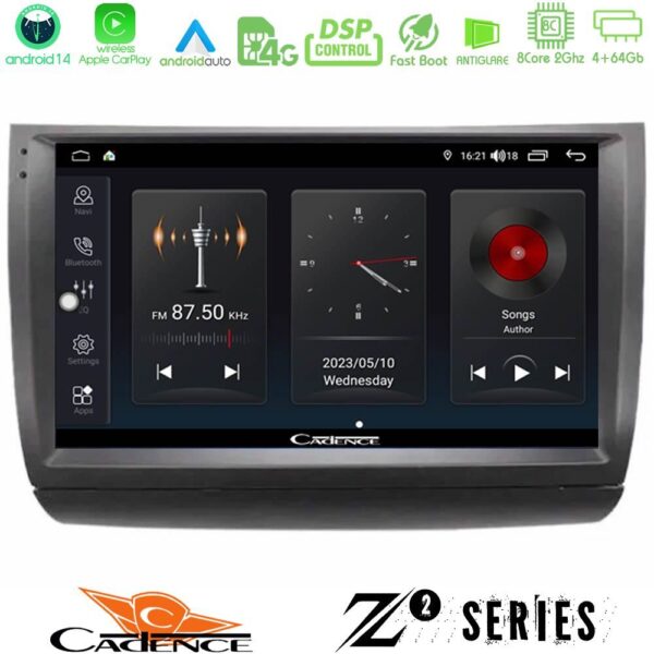 Cadence Z2 Series 8Core Android14 4+64GB Toyota Prius 2004-2009 Navigation Multimedia Tablet 9" Με Carplay & Android Auto