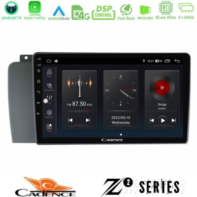 Cadence Z2 Series 8Core Android14 4+64GB Volvo S60 2004-2009 Navigation Multimedia Tablet 9" Με Carplay & Android Auto