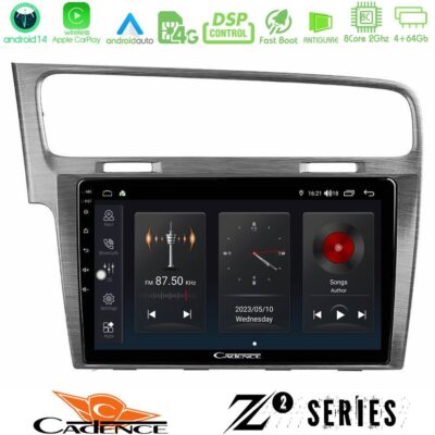 Cadence Z2 Series 8Core Android14 4+64GB VW GOLF 7 Navigation Multimedia Tablet 10" Με Carplay & Android Auto