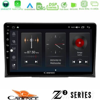 Cadence Z2 Series 8Core Android14 4+64GB VW Transporter 2003-2015 Navigation Multimedia Tablet 9" Με Carplay & Android Auto