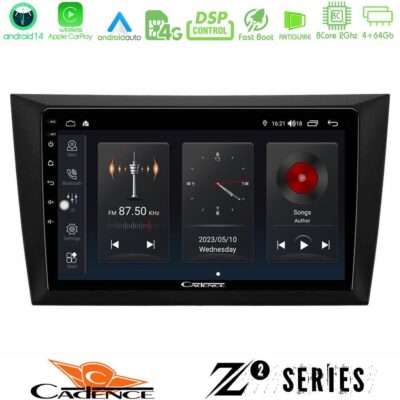 Cadence Z2 Series 8Core Android14 4+64GB Vw Golf 6 Navigation Multimedia Tablet 9" Με Carplay & Android Auto
