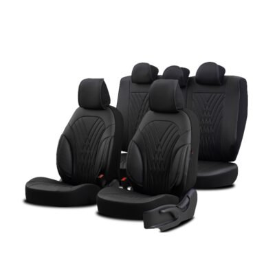 All in Point Καλύμματα Αυτοκινήτου Otom Progressive Design Universal Full Δερματίνη Σετ Εμπρός / Πίσω 11 Τεμαχίων Μαύρο PRG-101 0031966