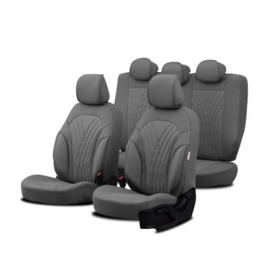 All in Point Καλύμματα Αυτοκινήτου Otom Progressive Design Universal Full Δερματίνη Σετ Εμπρός / Πίσω 11 Τεμαχίων Γκρι ΡRG-103 0031968