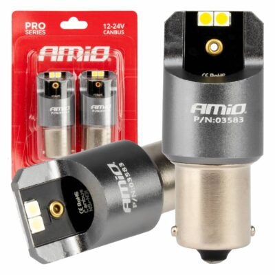 ALL IN POINT ΛΑΜΠΕΣ LED CAN-BUS P21W BA15S 12/24V 6.000K 4xSMD ΛΕΥΚΟ PRO SERIES AMIO - 2 ΤΕΜ. - AIN-186117 LEFKELIS.GR