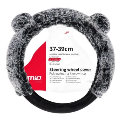 ALL IN POINT ΚΑΛΥΜΜΑ ΤΙΜΟΝΙΟΥ SWC-55 (M) 37>39cm ΜΑΥΡΟ ΜΕ ΧΝΟΥΔΩΤΗ ΓΚΡΙ ΕΠΕΝΔΥΣΗ ΚΑΙ ΑΥΤΙΑ ΑΡΚΟΥΔΑΣ AMIO - 1 ΤΕΜ. - AIN-185823 LEFKELIS.GR