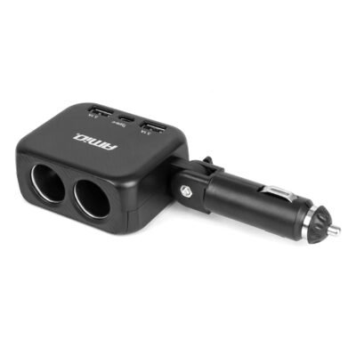 ALL IN POINT ΑΝΤΑΠΤΟΡΑΣ ΑΝΑΠΤΗΡΑ 12/24V 100W ΜΑΥΡΟΣ/2 ΘΕΣΕΙΣ/1xUSB-A+1xUSB-C/ΠΕΡΙΣΤΡΟΦΗ 180 ΜΟΙΡΩΝ ΑΜΙΟ - 1 ΤΕΜ. - AIN-186400 LEFKELIS.GR