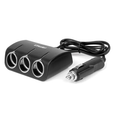 ALL IN POINT ΑΝΤΑΠΤΟΡΑΣ ΑΝΑΠΤΗΡΑ 12/24V 120W ΜΑΥΡΟΣ/3 ΘΕΣΕΙΣ/ΚΑΛΩΔΙΟ 80cm AMIO - 1 Τεμ. - AIN-186403 LEFKELIS.GR