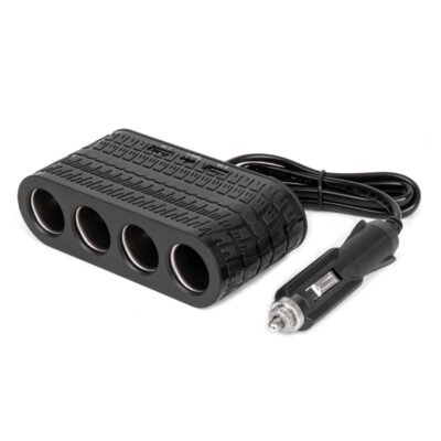 ALL IN POINT ΑΝΤΑΠΤΟΡΑΣ ΑΝΑΠΤΗΡΑ 12/24V 120W ΜΑΥΡΟΣ - 4 ΘΕΣΕΙΣ - 2xUSB-A + 1xUSB-C - ΚΑΛΩΔΙΟ 80cm AMIO - 1 Τεμ. - AIN-186411 LEFKELIS.GR