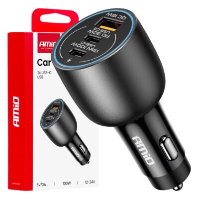 ALL IN POINT ΦΟΡΤΙΣΤΗΣ ΑΝΑΠΤΗΡΑ 12/24V ΜΕ 3 ΘΥΡΕΣ 2xUSB-C/1xUSB-A 95W 5V/3A ΤΑΧΕΙΑΣ ΦΟΡΤΙΣΗΣ ΑΛΟΥΜΙΝΙΟ/ΜΑΥΡΟΣ ΑΜΙΟ - 1 Τεμ. - AIN-186396 LEFKELIS.GR