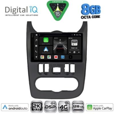 AIN-150678 - Digital iQ - DIGITAL IQ BXF 11101BL_CPAA (9inc) MULTIMEDIA TABLET for DACIA DUSTER – LOGAN – SANDERO mod. 2006-2012 (BLACK) - ALL IN POINT - LEFKELIS.GR
