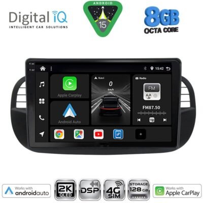 AIN-139745 - Digital iQ - DIGITAL IQ BXF 11130BL_CPAA (9inc) MULTIMEDIA TABLET for FIAT 500 mod. 2007-2015 (BLACK) - ALL IN POINT - LEFKELIS.GR