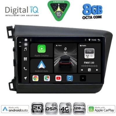 AIN-139685 - Digital iQ - DIGITAL IQ BXF 111904D_CPAA (9inc) MULTIMEDIA TABLET for HONDA CIVIC 4Doors mod. 2012-2016 - ALL IN POINT - LEFKELIS.GR