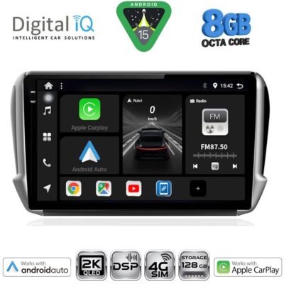 AIN-139554 - Digital iQ - DIGITAL IQ BXF 11508_CPAA (10inc) MULTIMEDIA TABLET for PEUGEOT 208-2008 mod. 2012-2021 - ALL IN POINT - LEFKELIS.GR